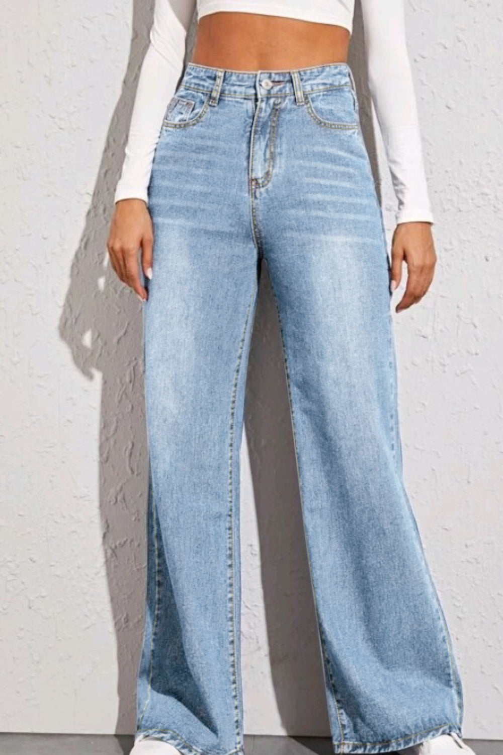 High Waist Wide Leg Jeans - FASHIONNOUVELLE