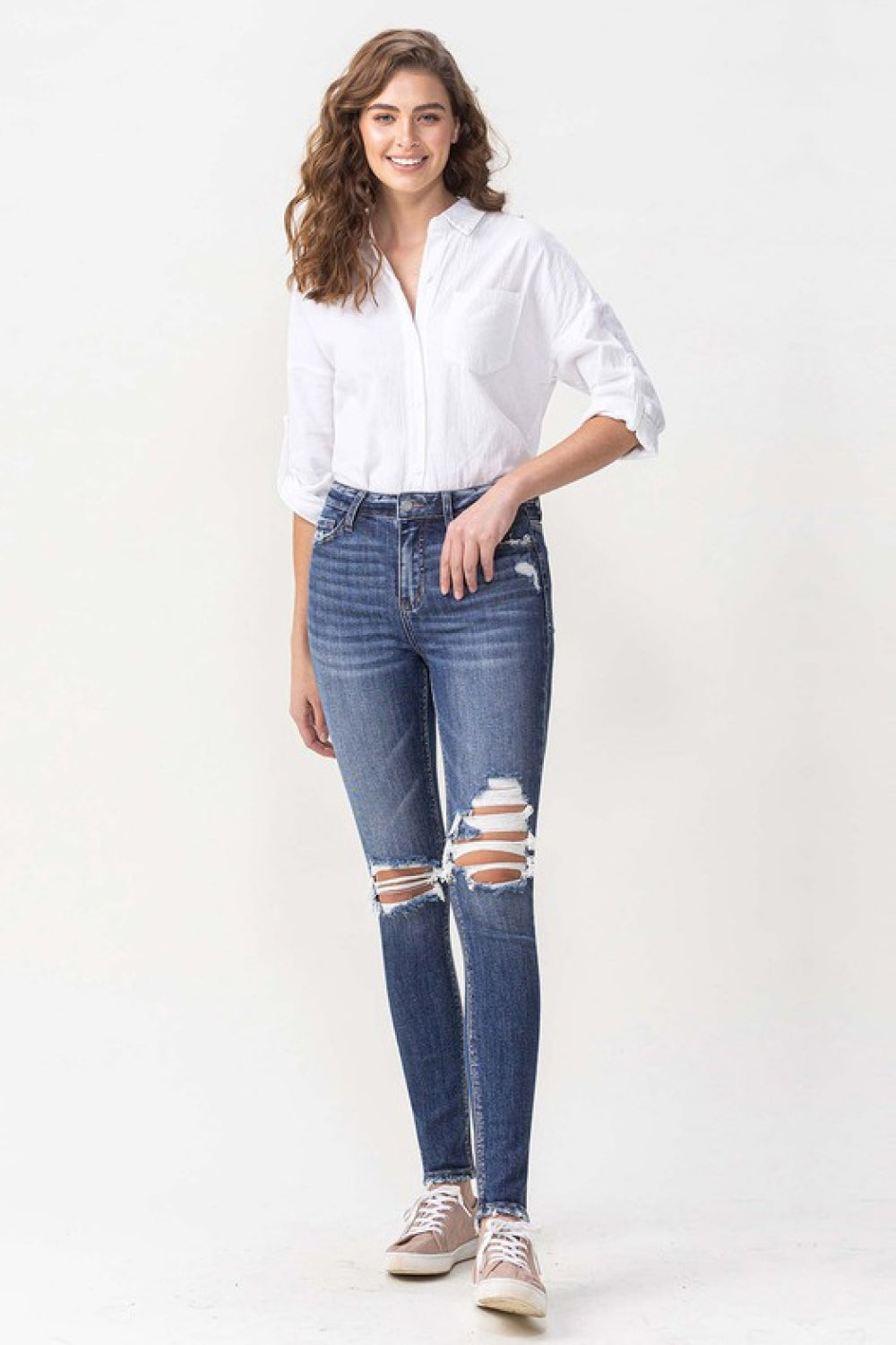 Lovervet Hayden Full Size High Rise Skinny - FASHIONNOUVELLE