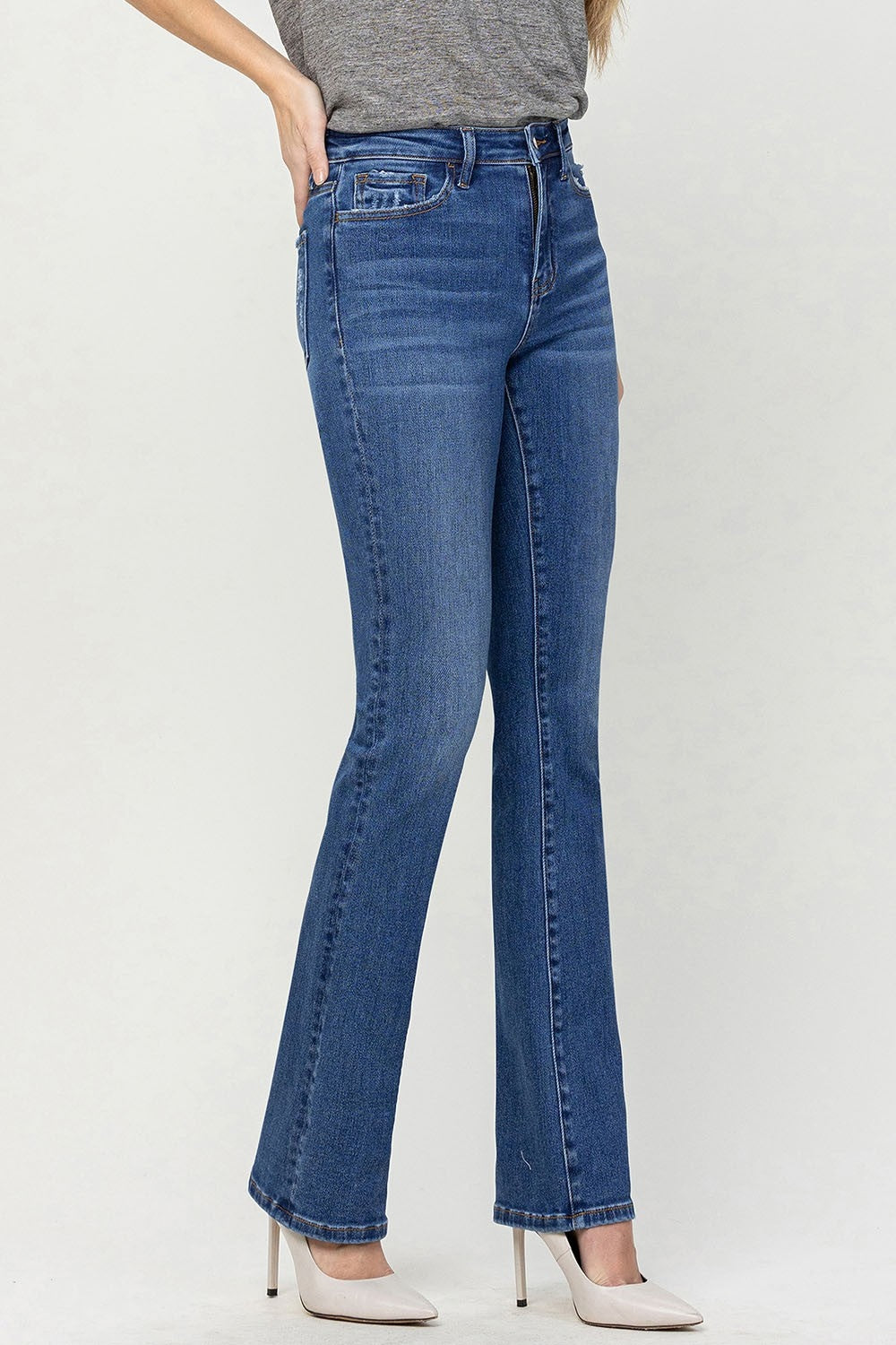 Vervet by Flying Monkey High Waist Bootcut Jeans - FASHIONNOUVELLE