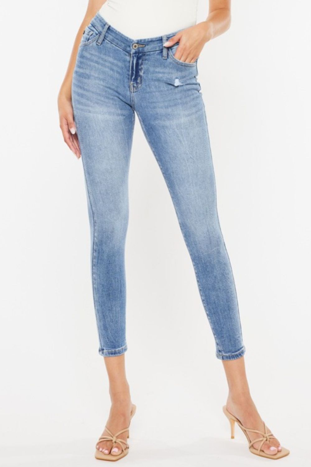 Kancan High Waist Cat's Whiskers Skinny Jeans - FASHIONNOUVELLE