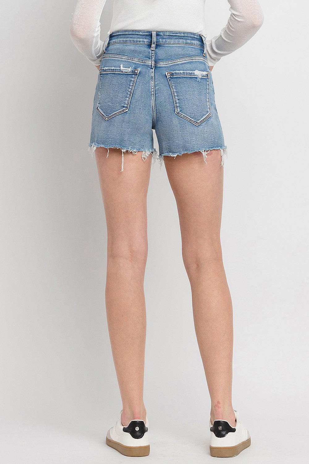 Vervet by Flying Monkey High Rise Denim Shorts - FASHIONNOUVELLE