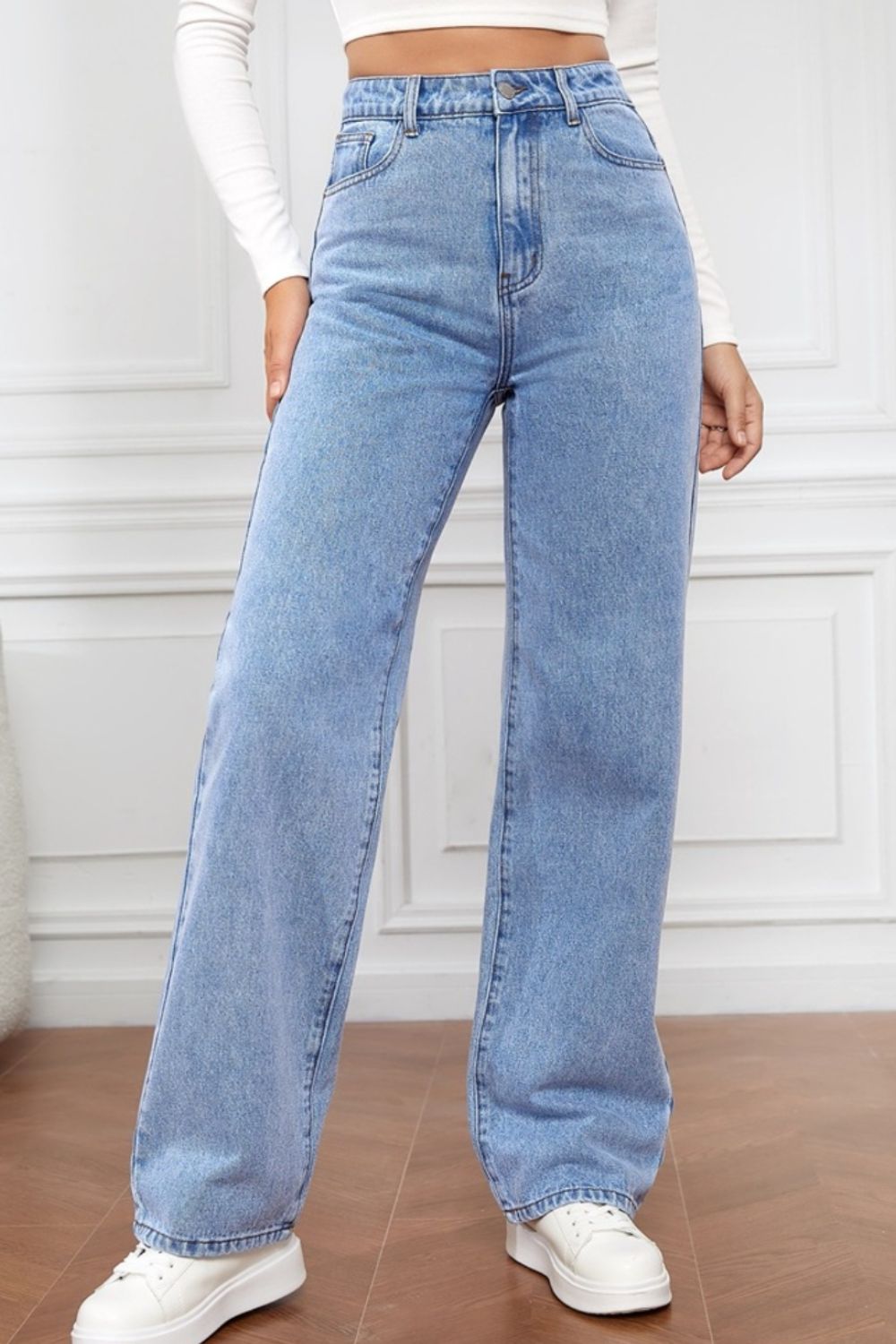 High Waist Straight Jeans - FASHIONNOUVELLE