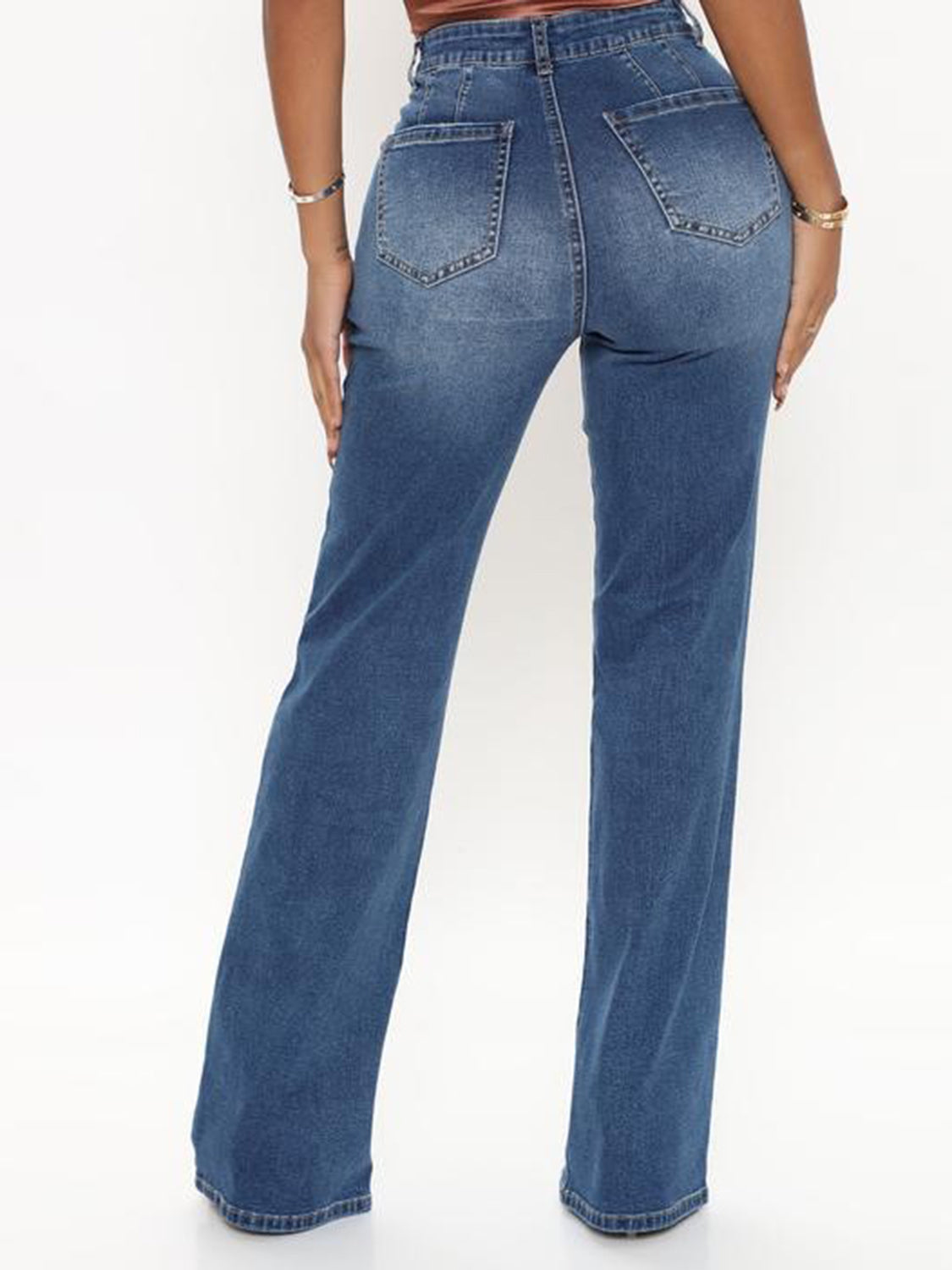 Raw Hem High Waist Jeans - FASHIONNOUVELLE