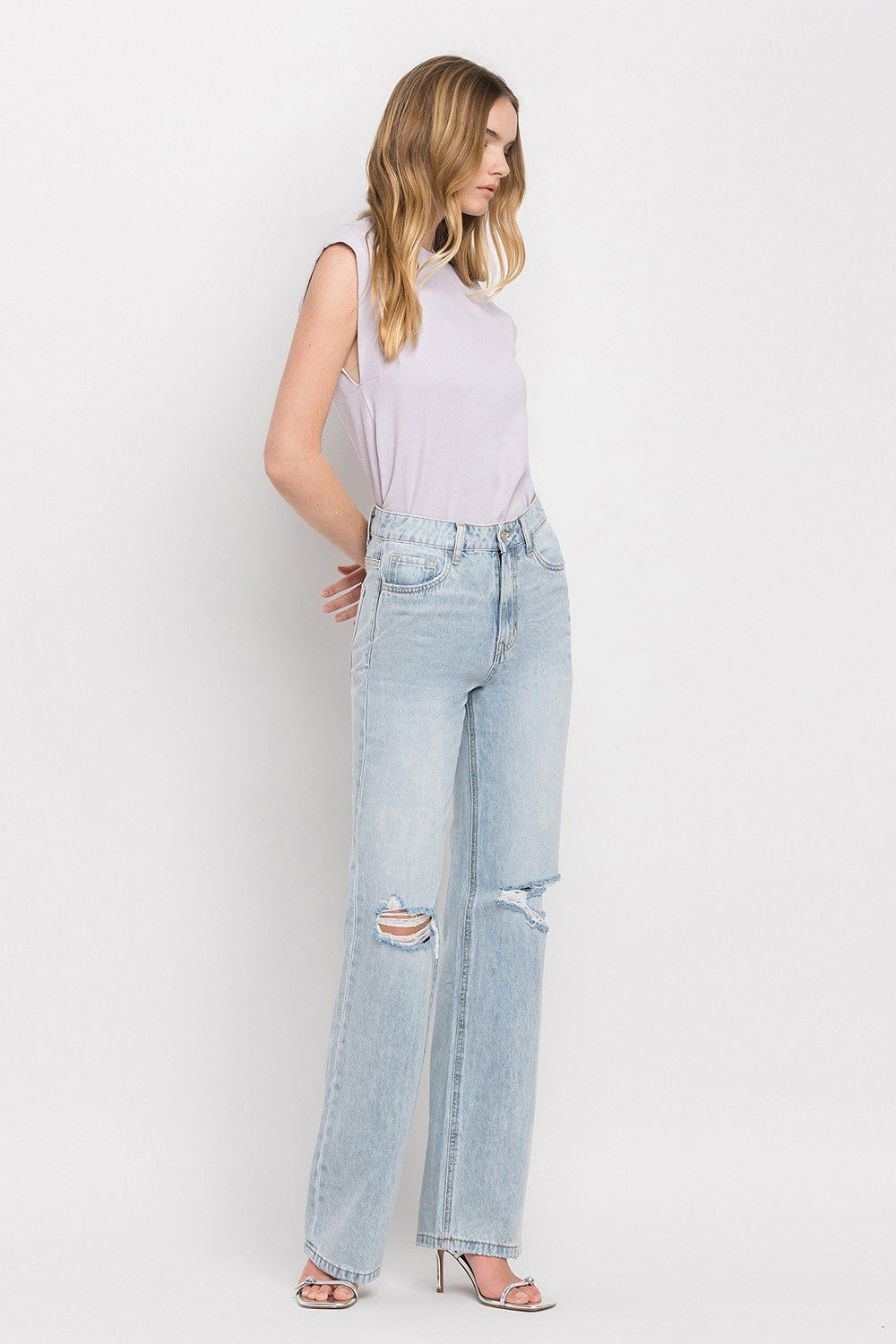 Vervet by Flying Monkey 90'S Vintage Super High Rise Flare Jeans - FASHIONNOUVELLE