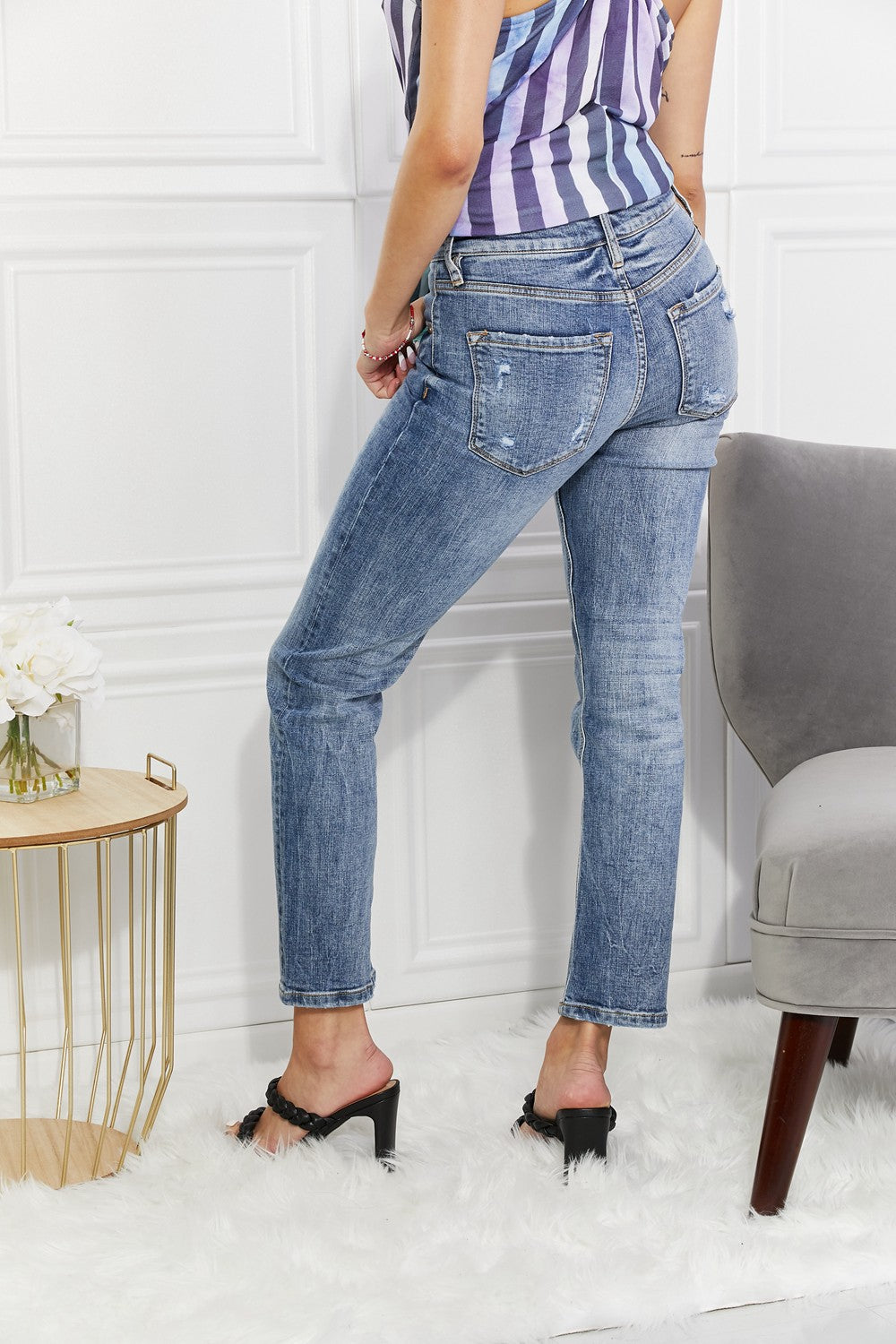 Kancan Full Size Amara High Rise Slim Straight Jeans - FASHIONNOUVELLE