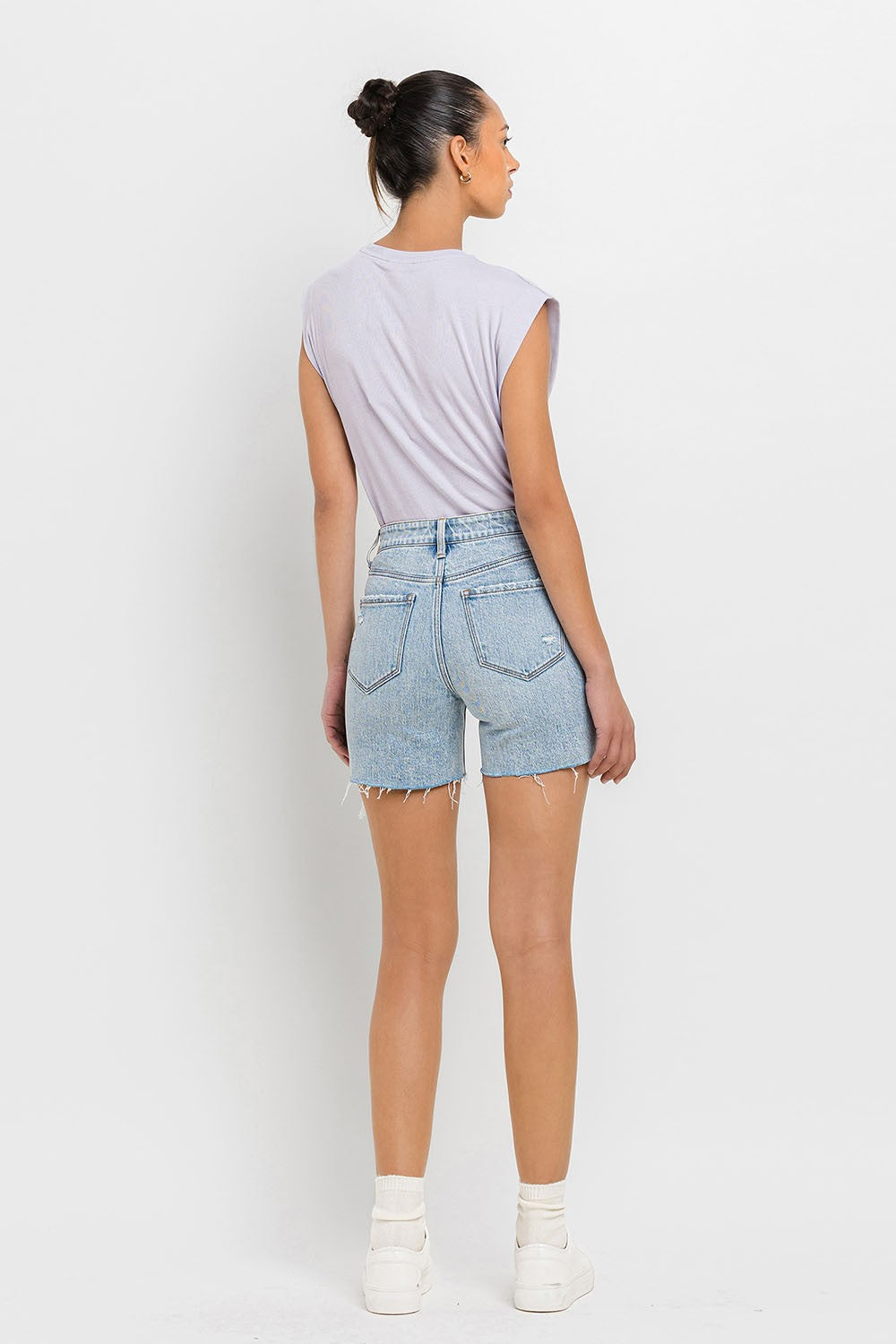 Vervet by Flying Monkey High Rise Denim Shorts - FASHIONNOUVELLE