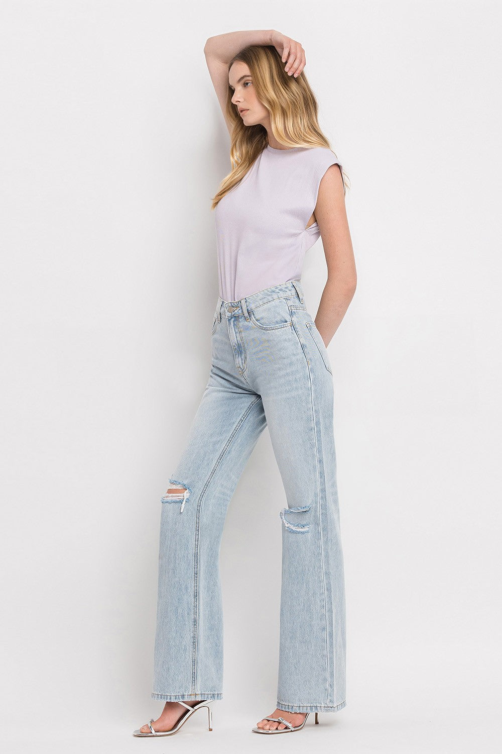 Vervet by Flying Monkey 90'S Vintage Super High Rise Flare Jeans - FASHIONNOUVELLE