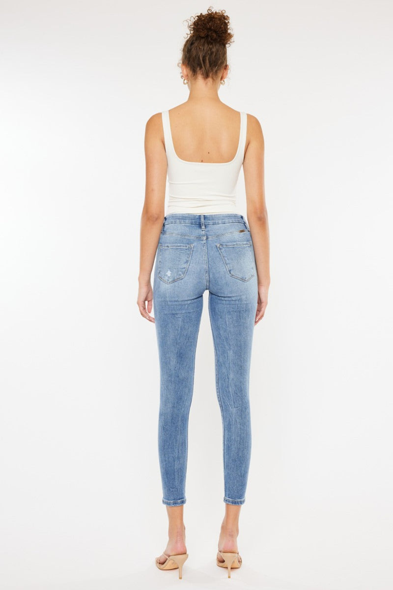 Kancan High Waist Cat's Whiskers Skinny Jeans - FASHIONNOUVELLE