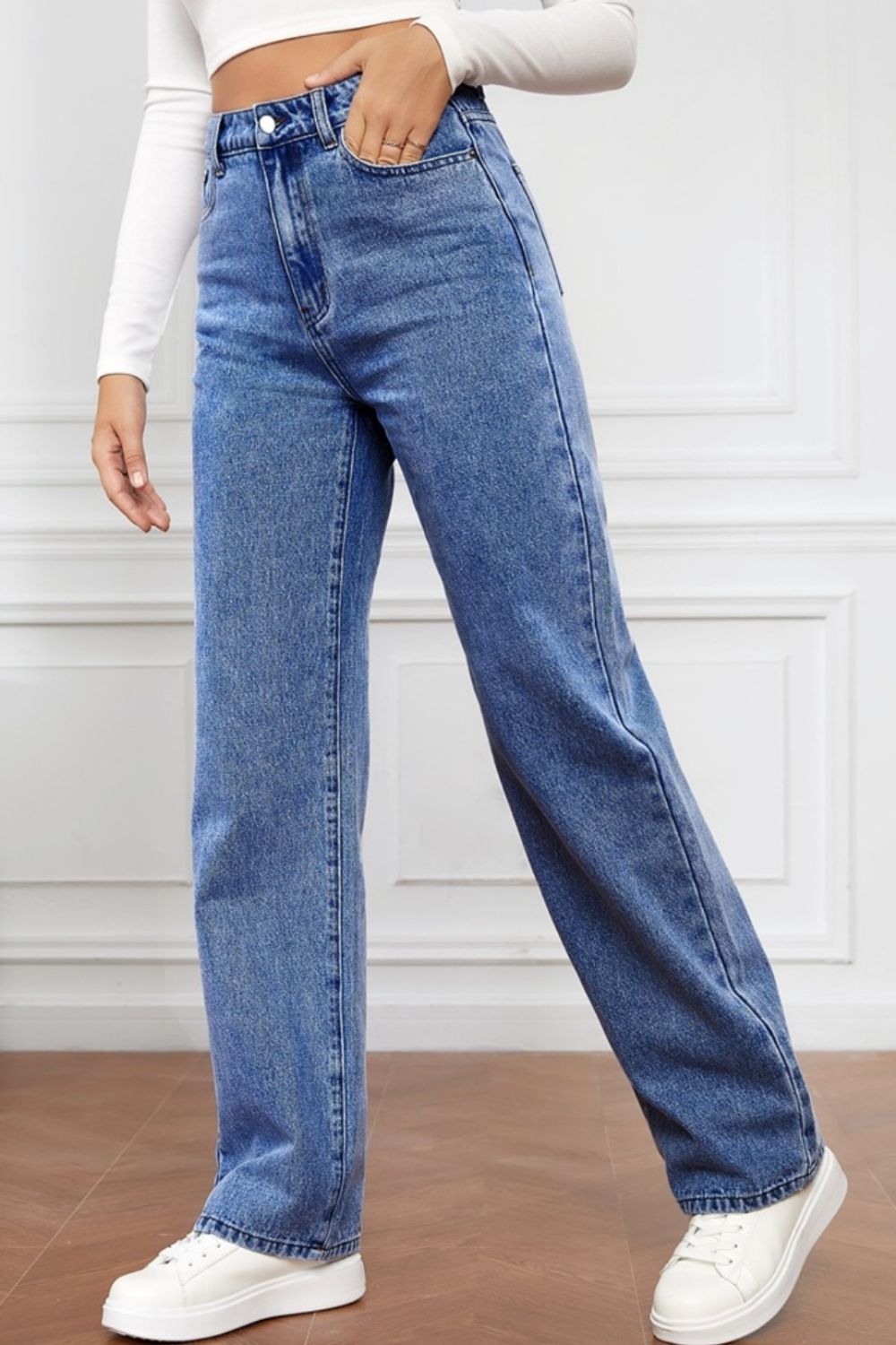 High Waist Straight Jeans - FASHIONNOUVELLE