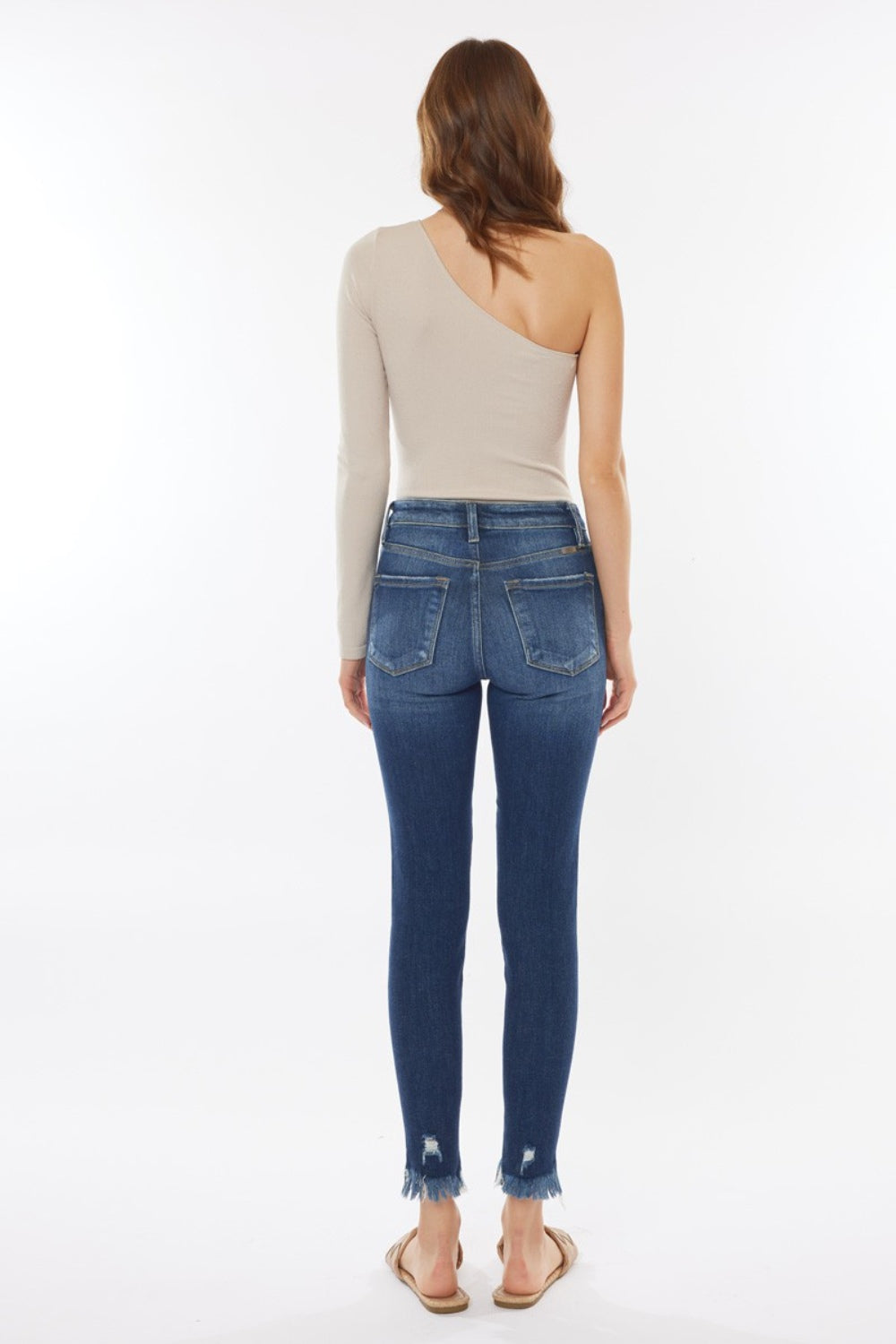 Kancan Raw Hem High Waist Cropped Jeans - FASHIONNOUVELLE