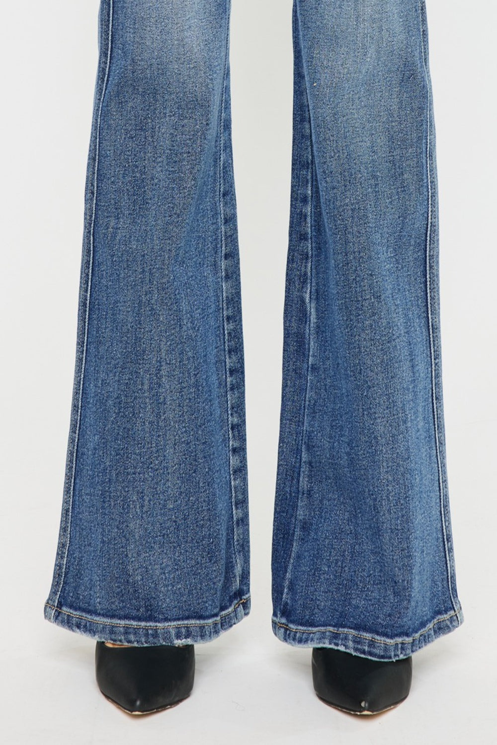 Kancan Cat's Whiskers High Waist Flare Jeans - FASHIONNOUVELLE