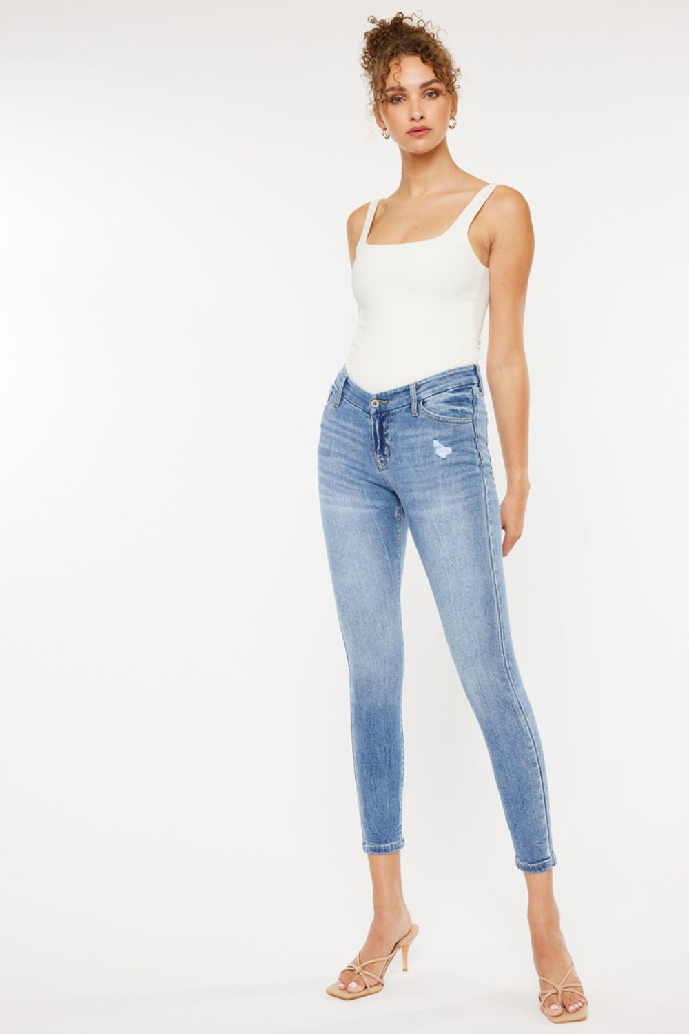 Kancan High Waist Cat's Whiskers Skinny Jeans - FASHIONNOUVELLE