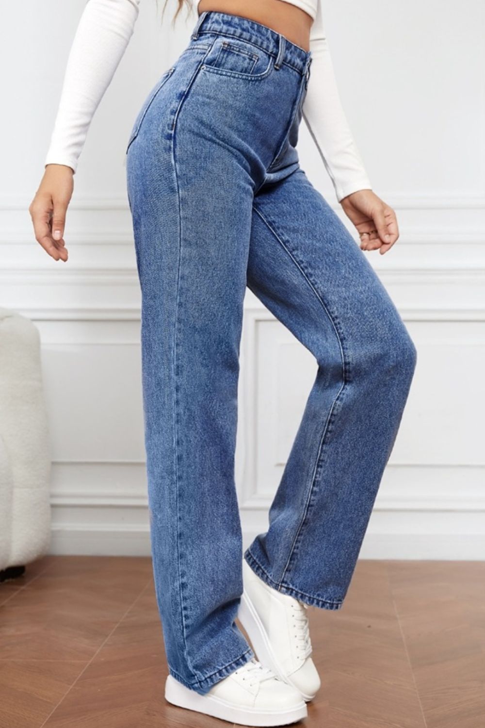 High Waist Straight Jeans - FASHIONNOUVELLE