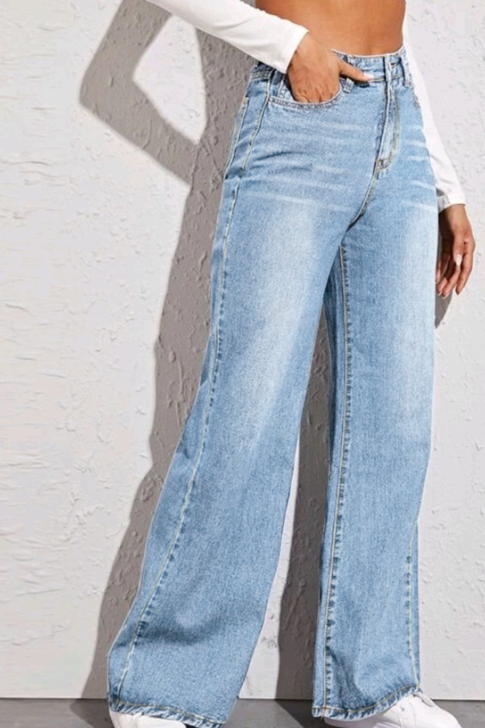 High Waist Wide Leg Jeans - FASHIONNOUVELLE