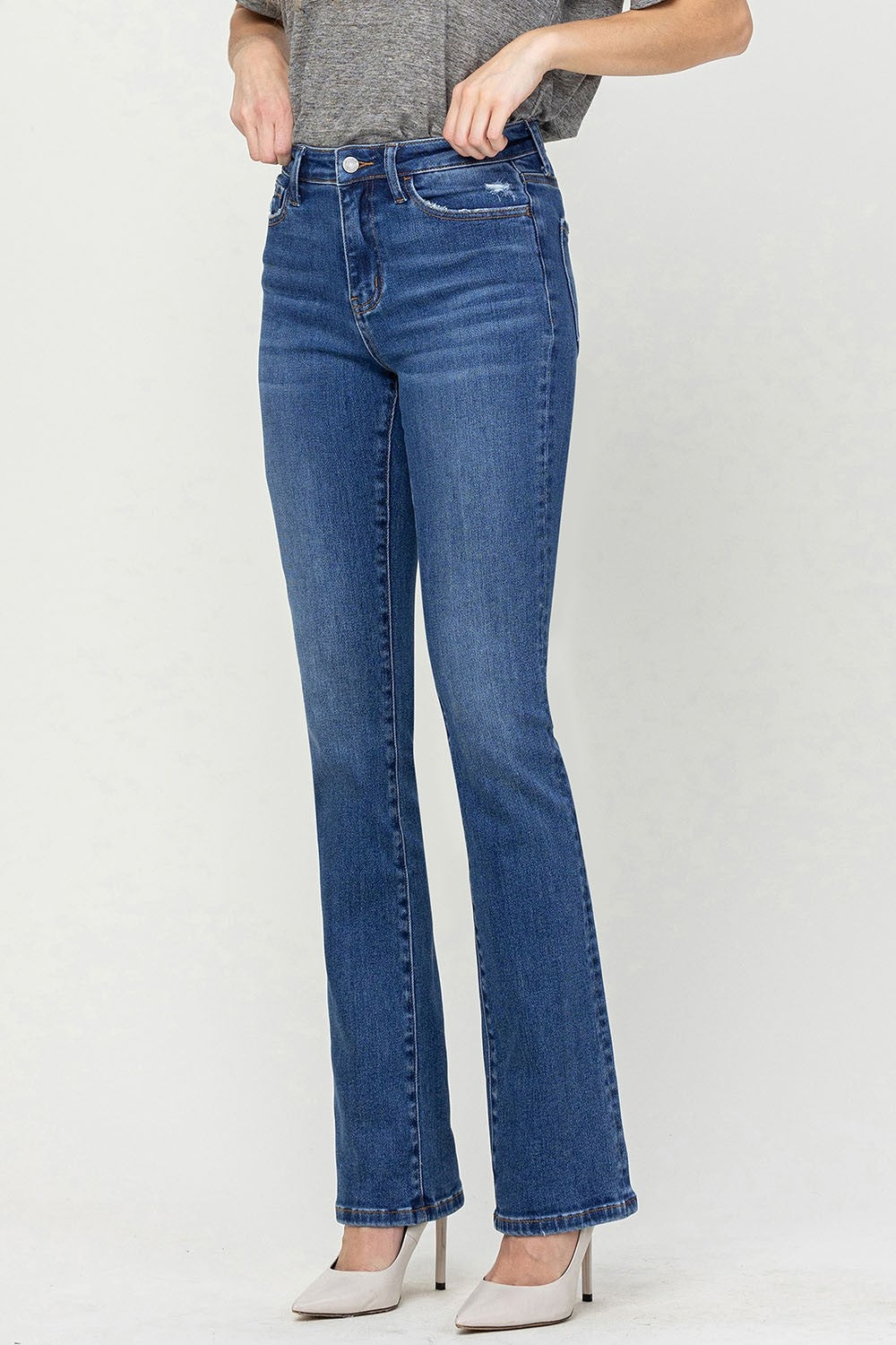 Vervet by Flying Monkey High Waist Bootcut Jeans - FASHIONNOUVELLE