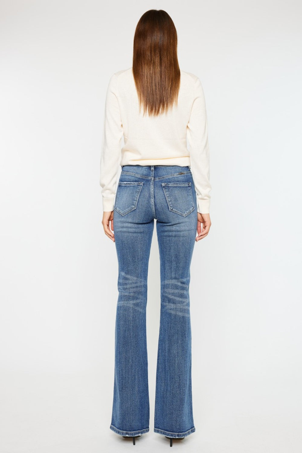 Kancan Cat's Whiskers High Waist Flare Jeans - FASHIONNOUVELLE