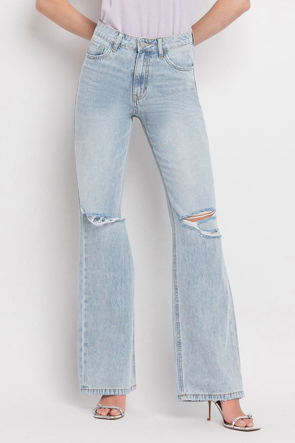 Vervet by Flying Monkey 90'S Vintage Super High Rise Flare Jeans - FASHIONNOUVELLE