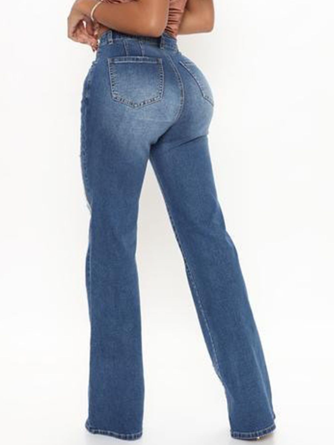 Raw Hem High Waist Jeans - FASHIONNOUVELLE