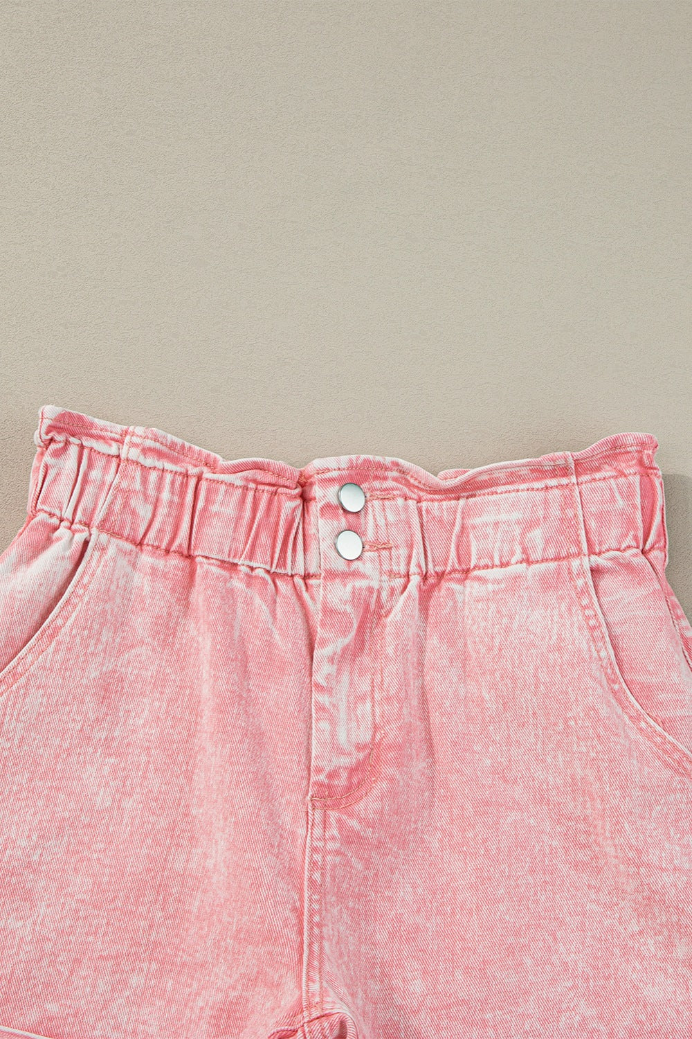 Paperbag Waist Denim Shorts - FASHIONNOUVELLE