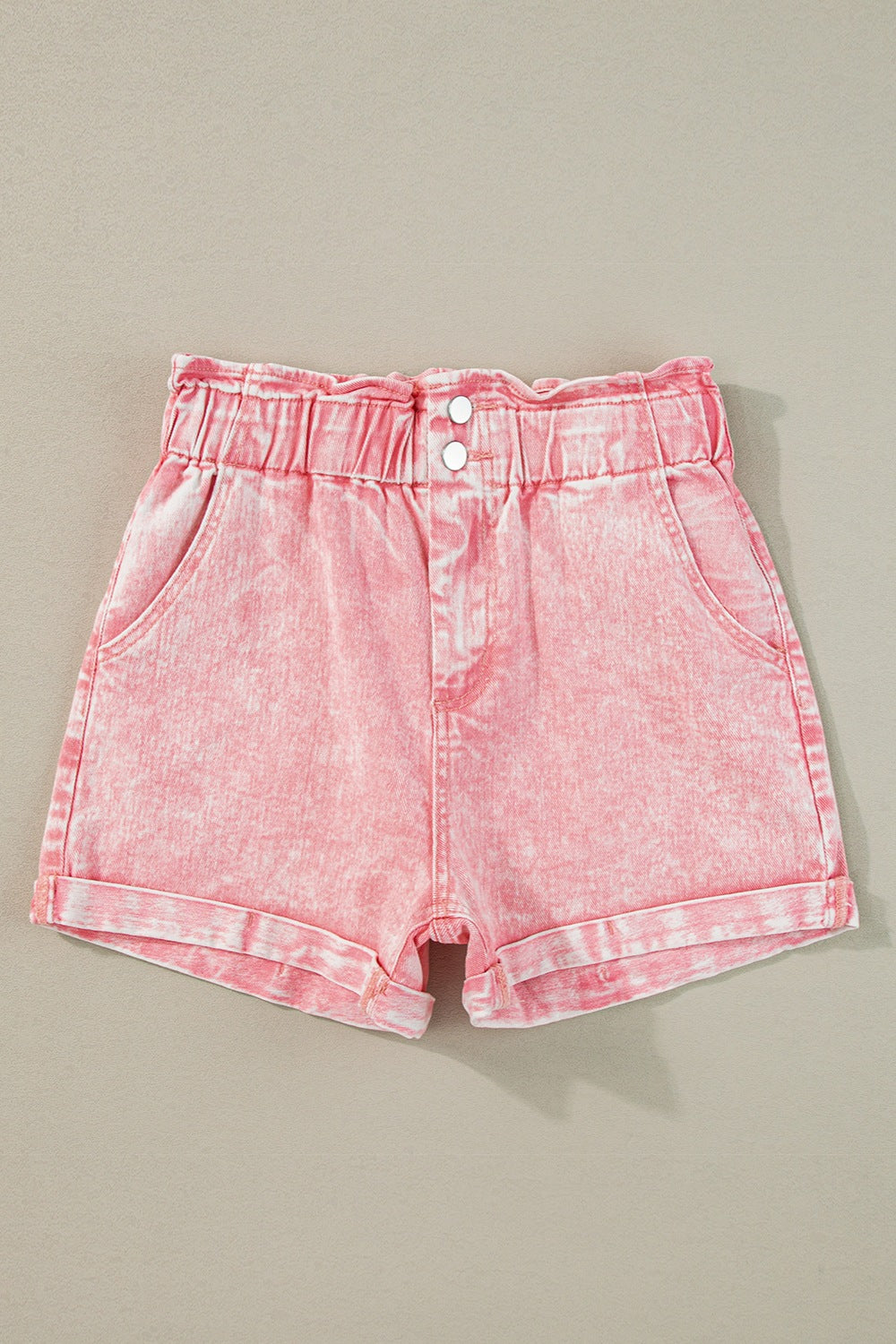 Paperbag Waist Denim Shorts - FASHIONNOUVELLE