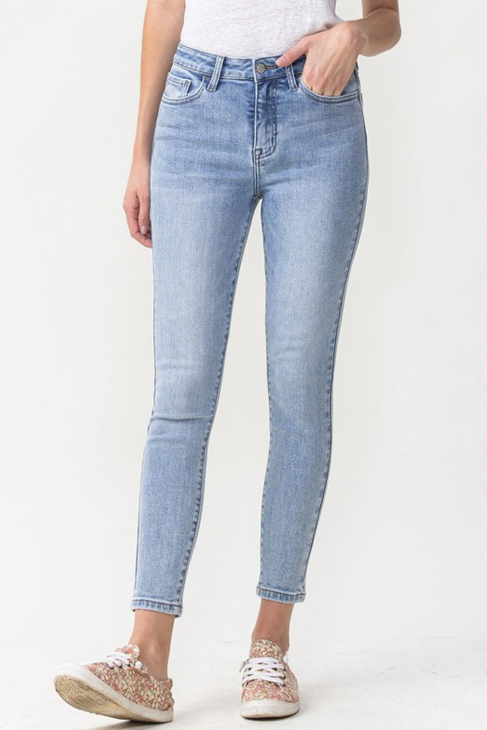 Lovervet Full Size Talia High Rise Crop Skinny Jeans - FASHIONNOUVELLE