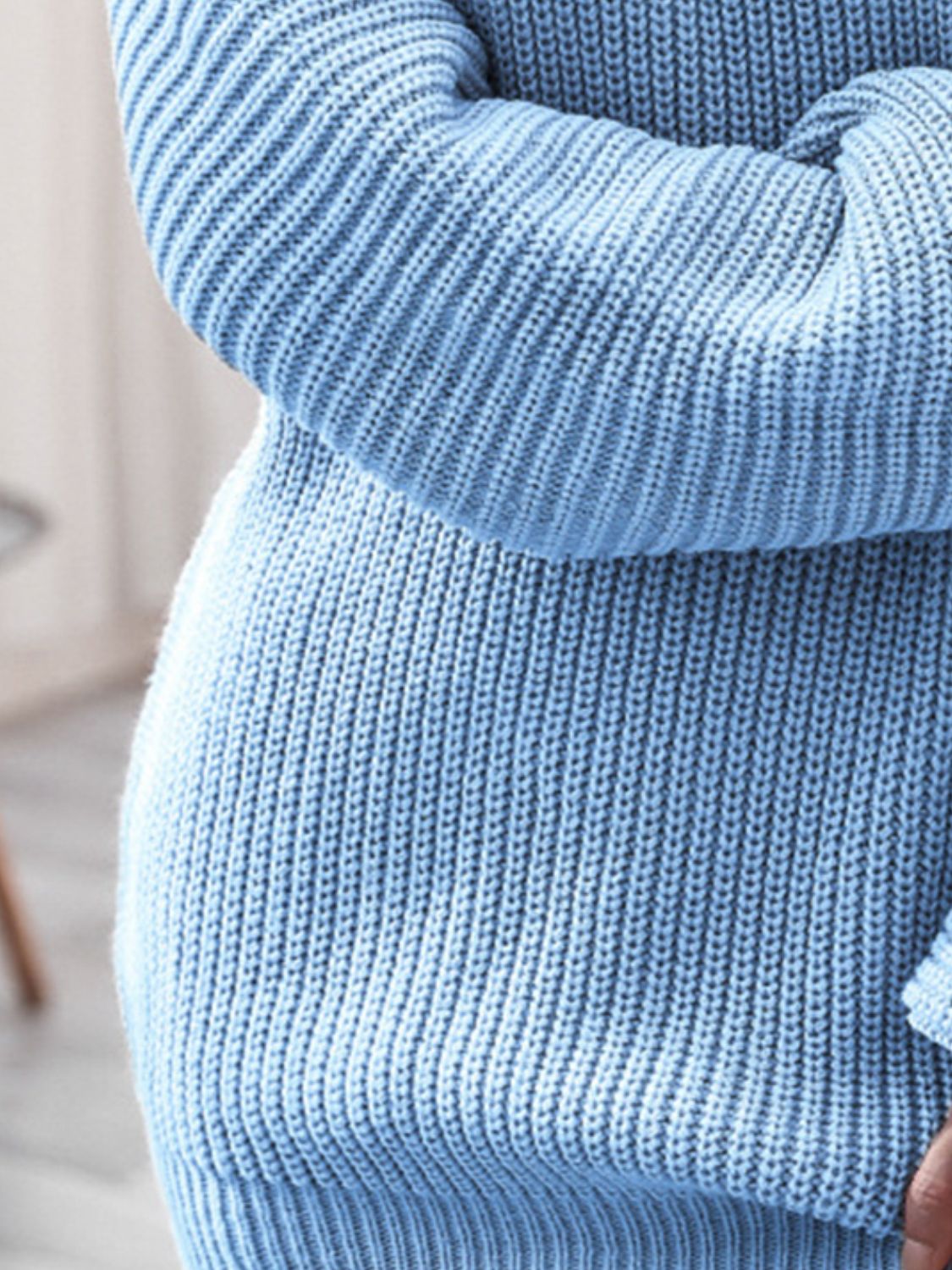 Rib-Knit Mini Sweater Dress - FASHIONNOUVELLE