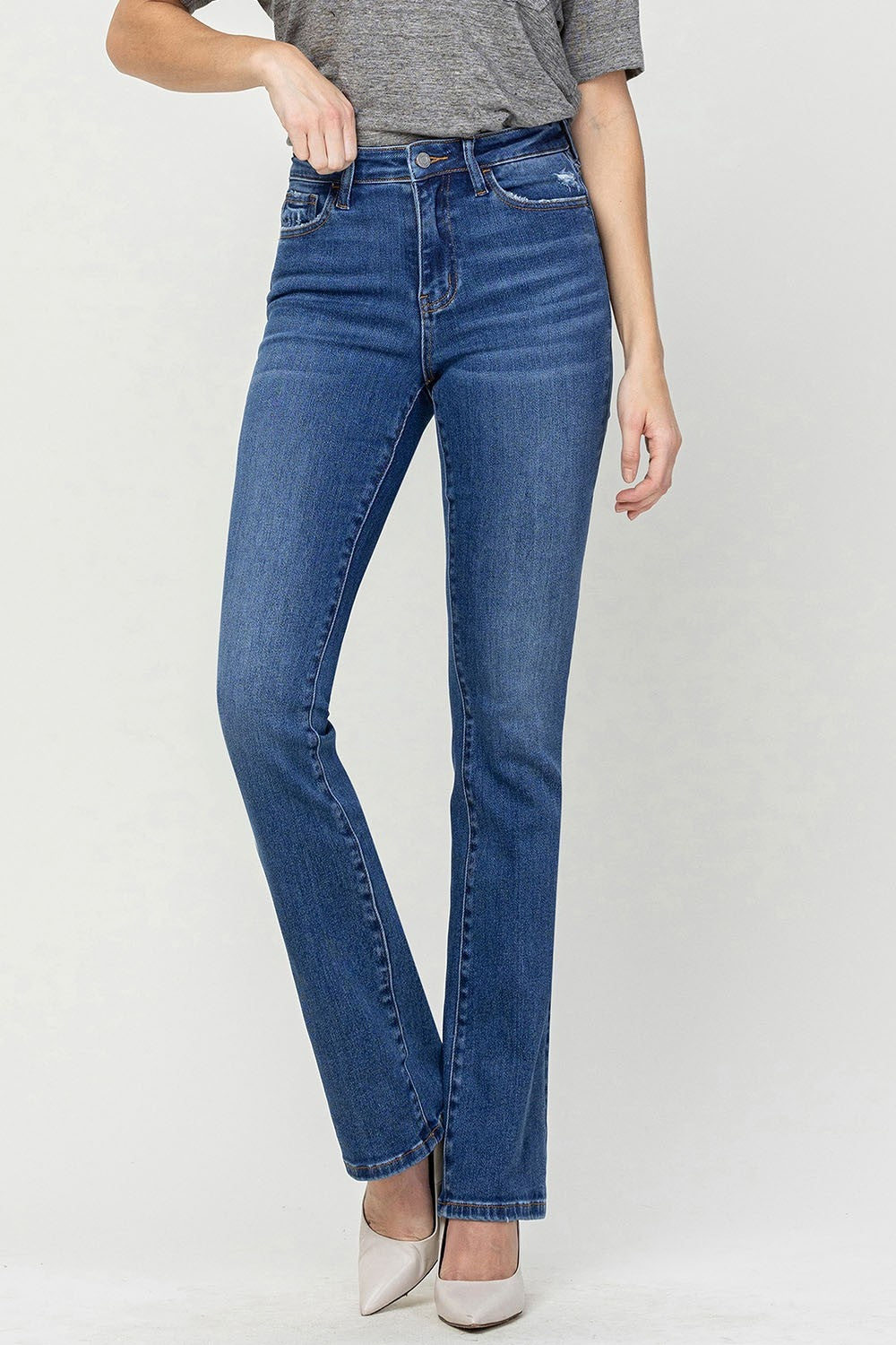 Vervet by Flying Monkey High Waist Bootcut Jeans - FASHIONNOUVELLE