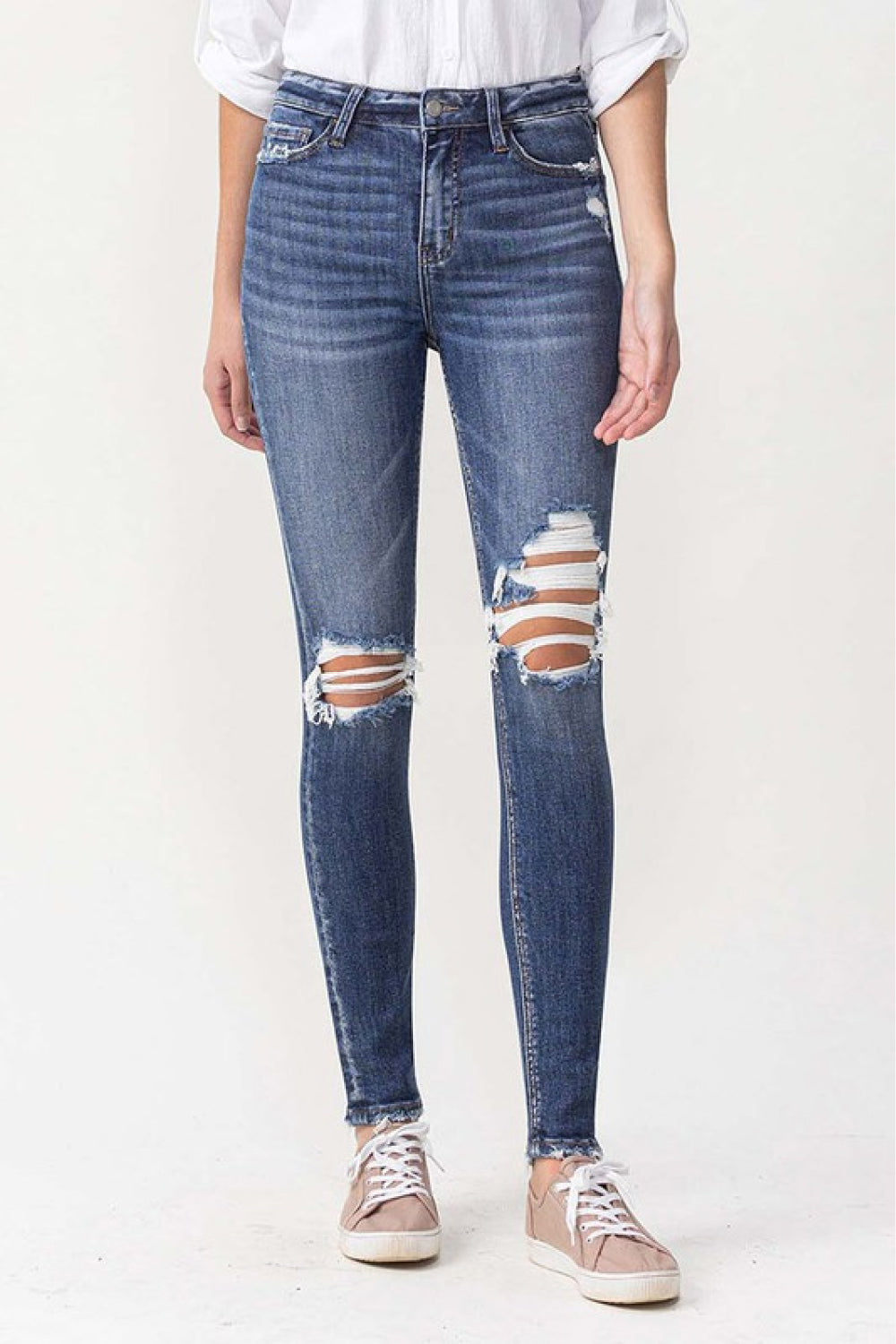 Lovervet Hayden Full Size High Rise Skinny - FASHIONNOUVELLE