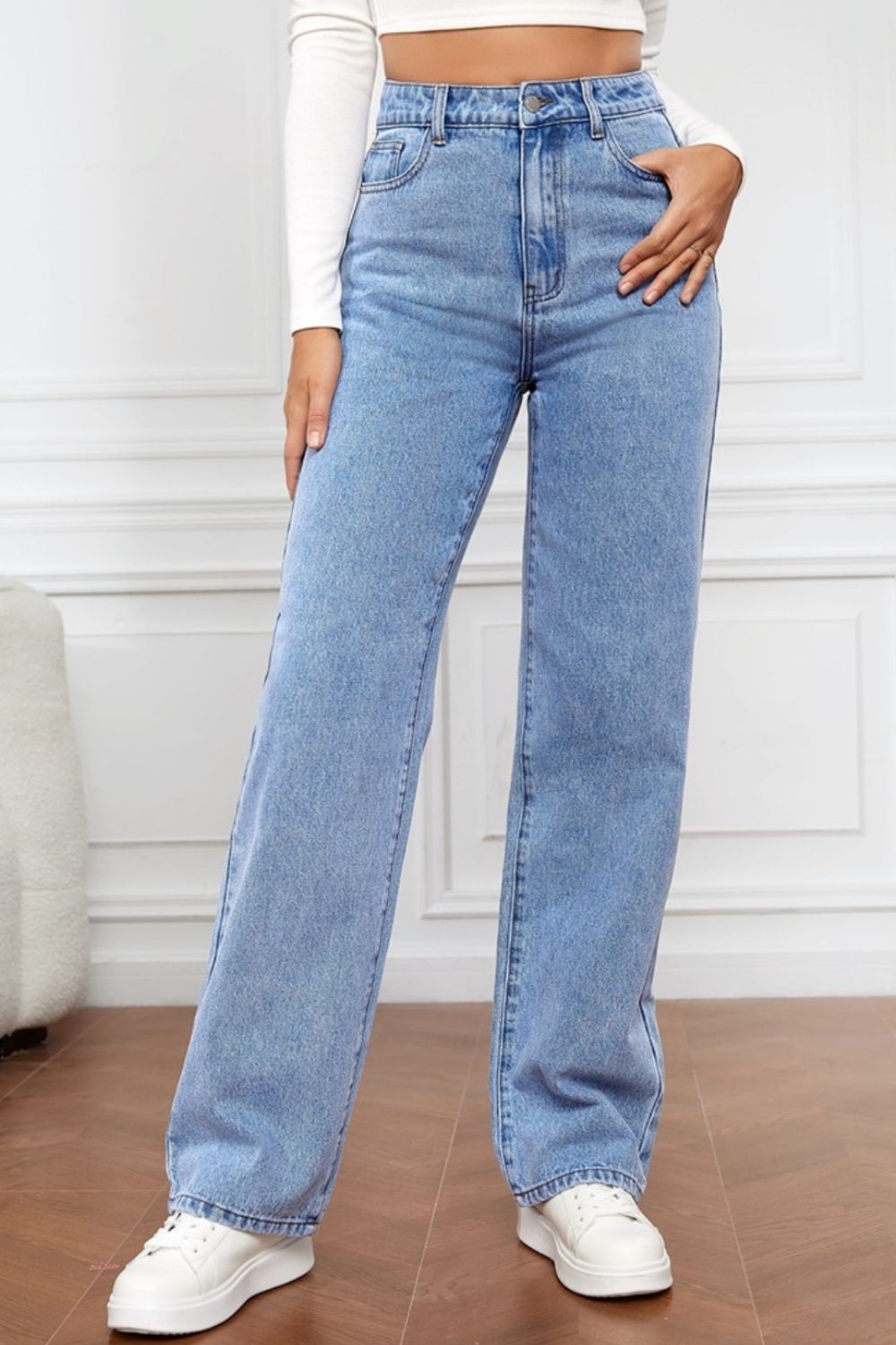 High Waist Straight Jeans - FASHIONNOUVELLE