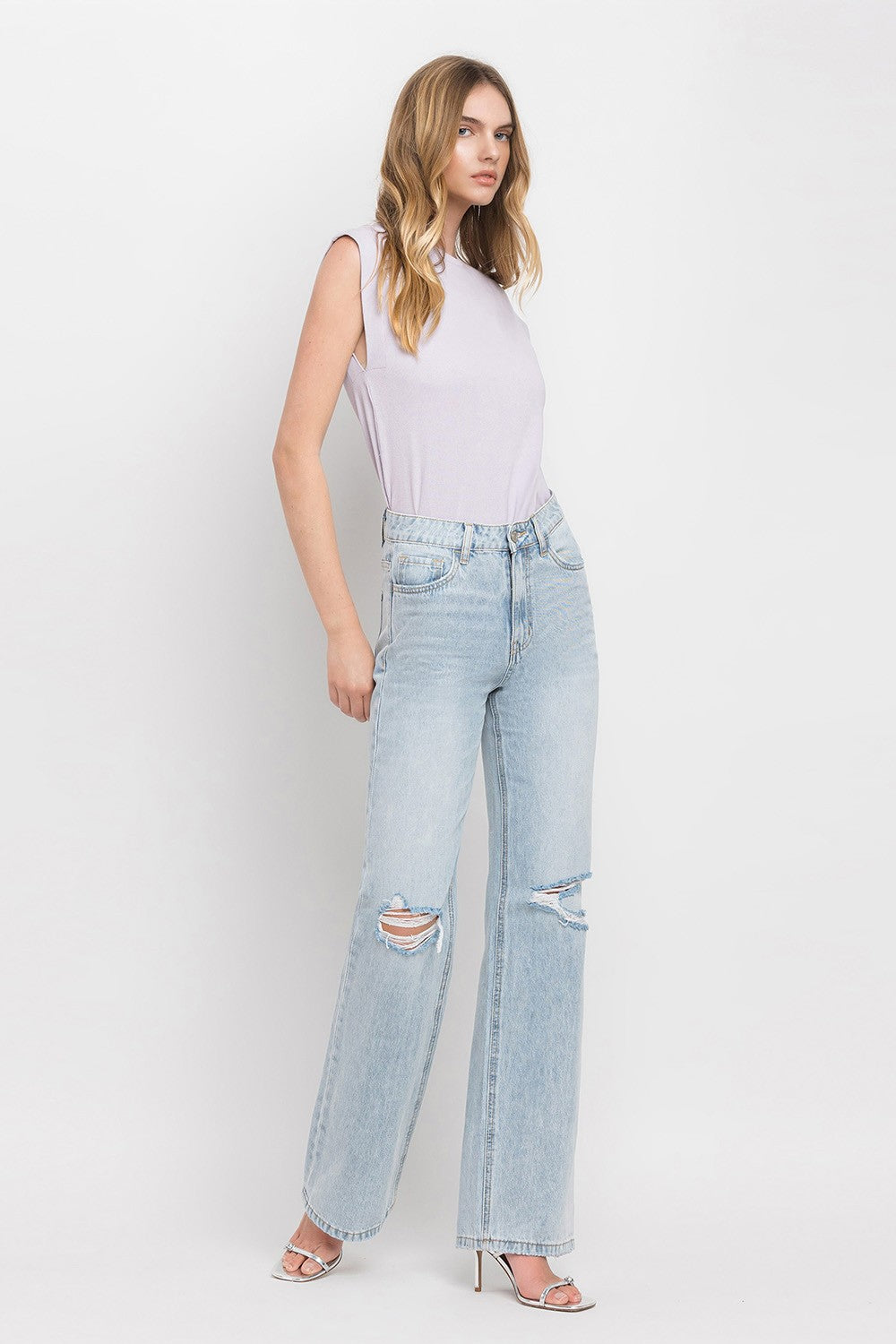 Vervet by Flying Monkey 90'S Vintage Super High Rise Flare Jeans - FASHIONNOUVELLE