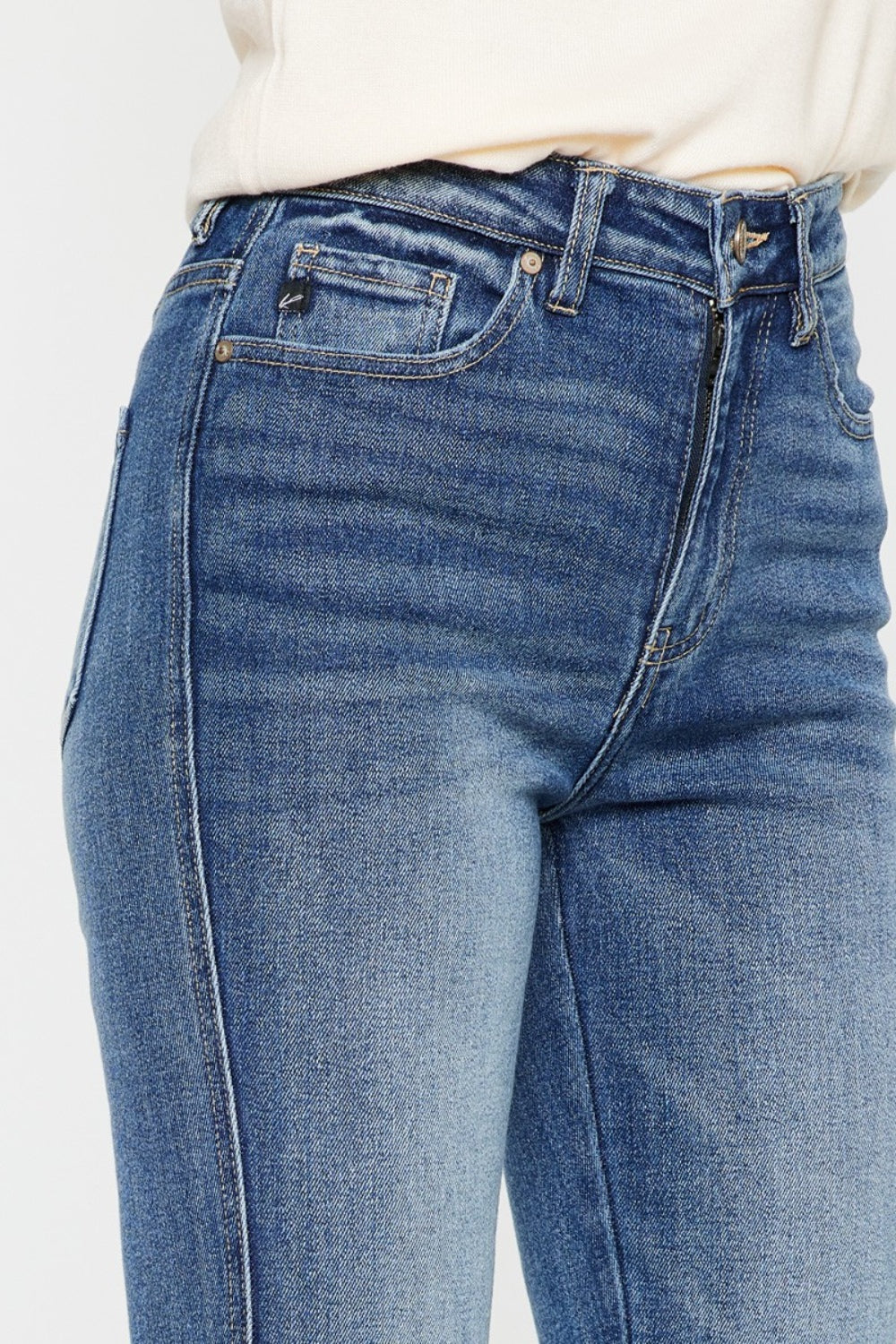 Kancan Cat's Whiskers High Waist Flare Jeans - FASHIONNOUVELLE