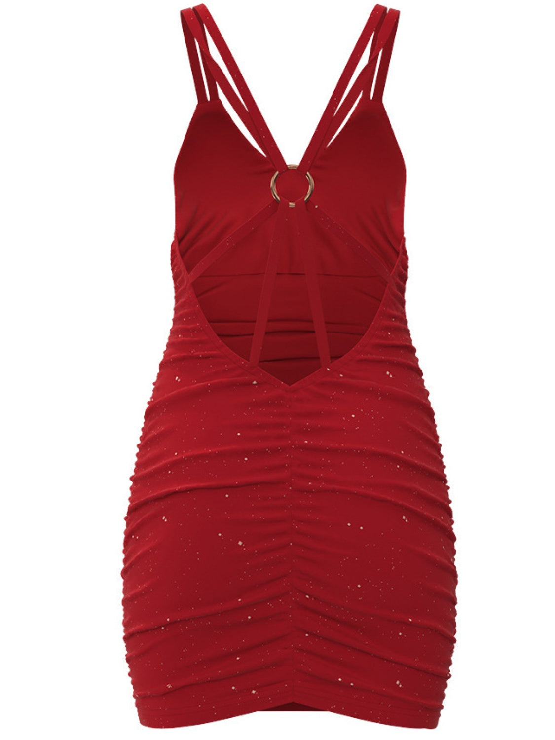 Glitter Double Spaghetti Straps Mini Dress - FASHIONNOUVELLE