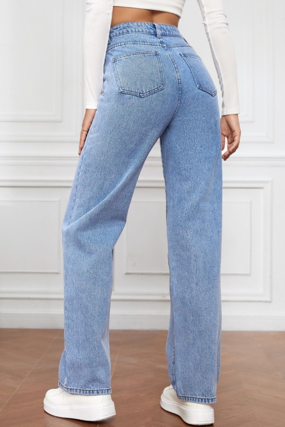 High Waist Straight Jeans - FASHIONNOUVELLE