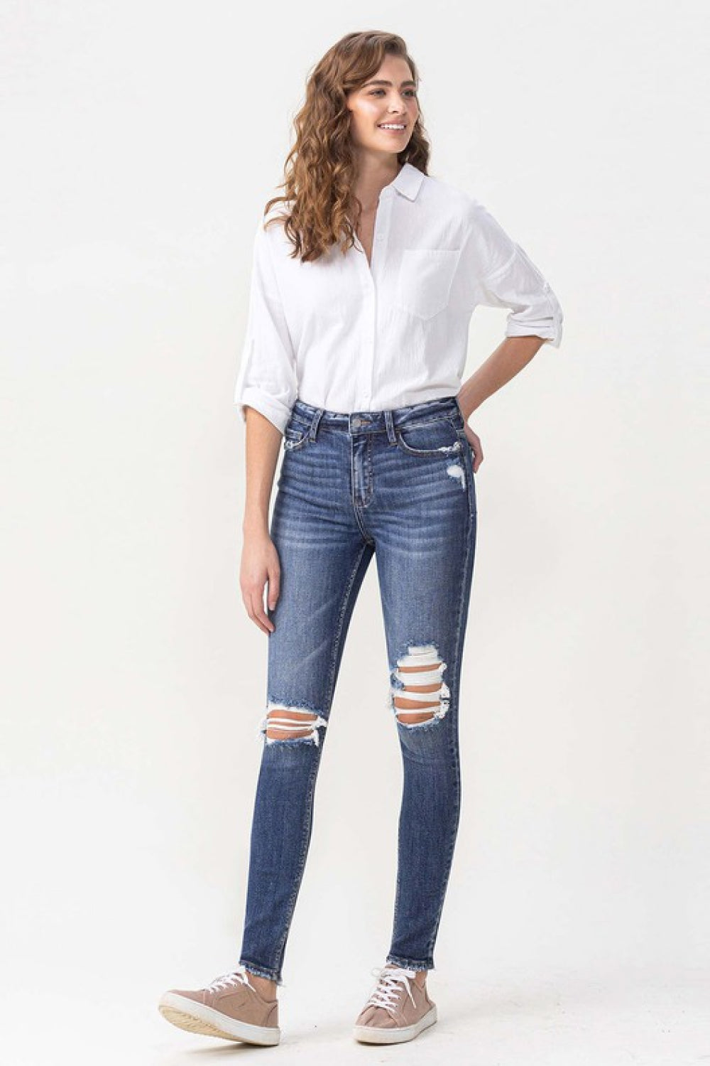 Lovervet Hayden Full Size High Rise Skinny - FASHIONNOUVELLE