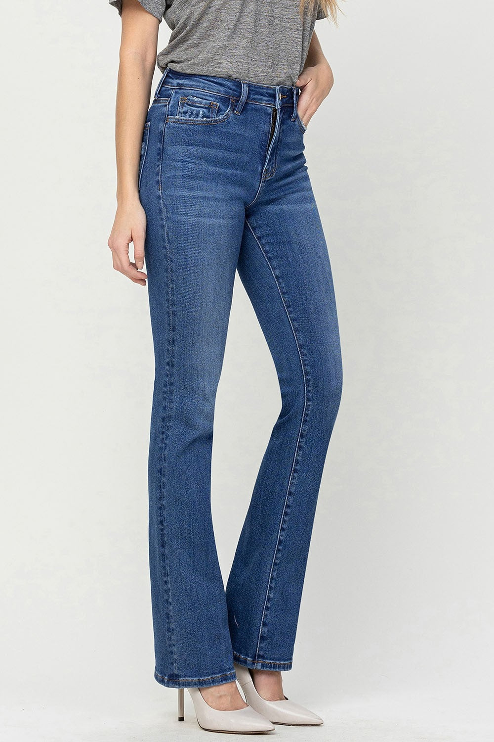 Vervet by Flying Monkey High Waist Bootcut Jeans - FASHIONNOUVELLE