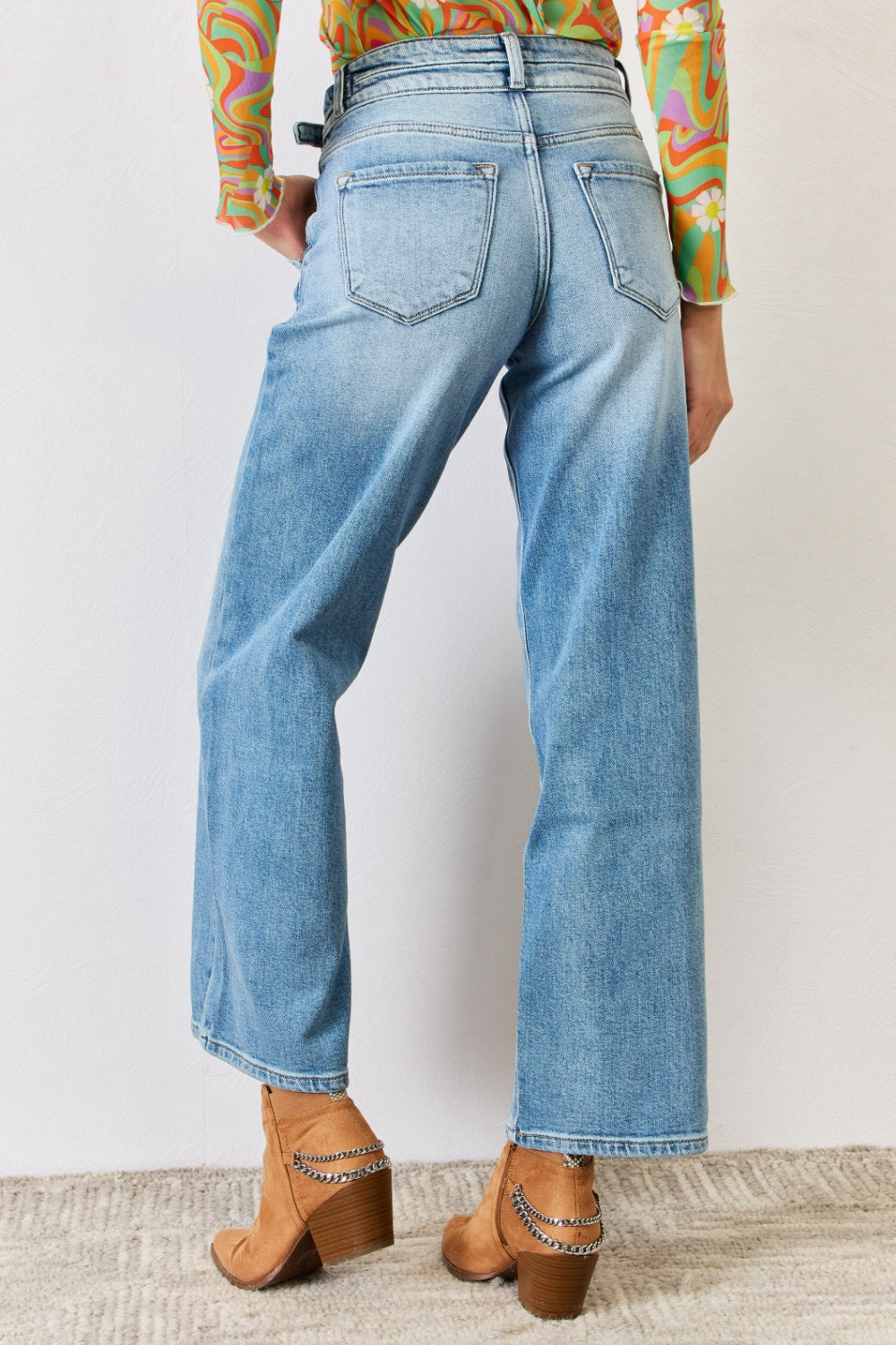 Kancan High Waist Wide Leg Jeans - FASHIONNOUVELLE