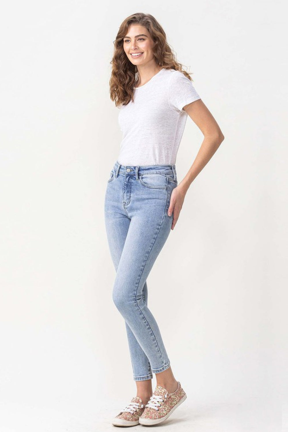 Lovervet Full Size Talia High Rise Crop Skinny Jeans - FASHIONNOUVELLE