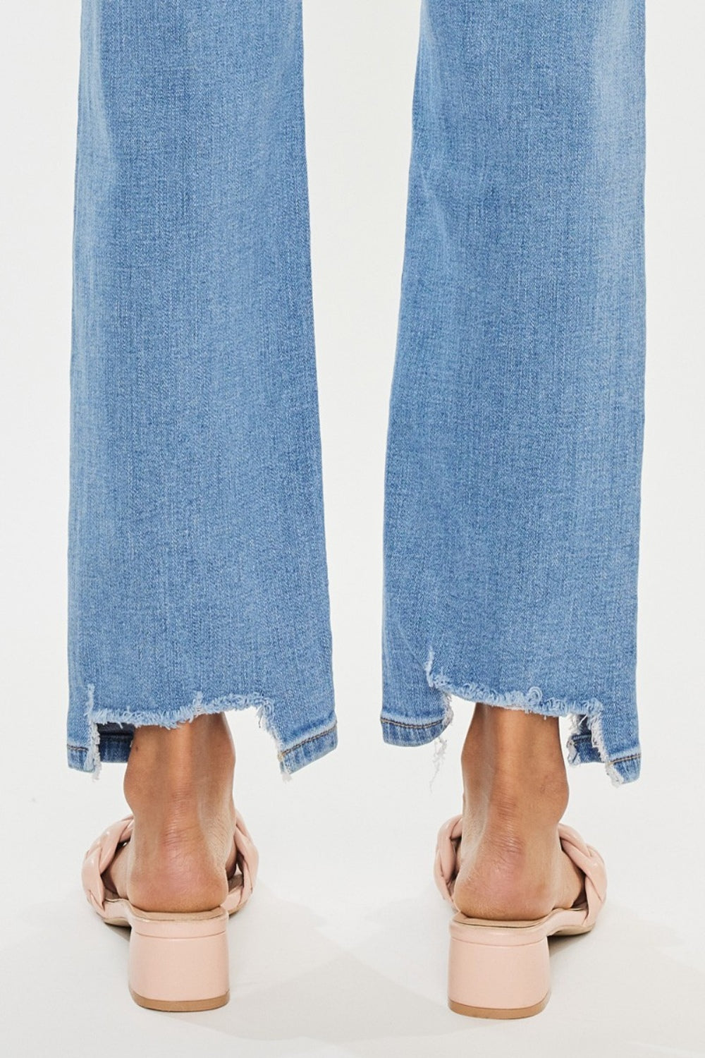 Kancan High Waist Raw Hem Straight Jeans - FASHIONNOUVELLE