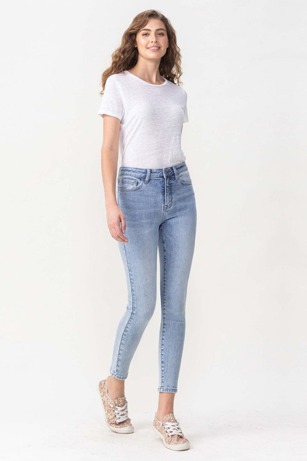 Lovervet Full Size Talia High Rise Crop Skinny Jeans - FASHIONNOUVELLE