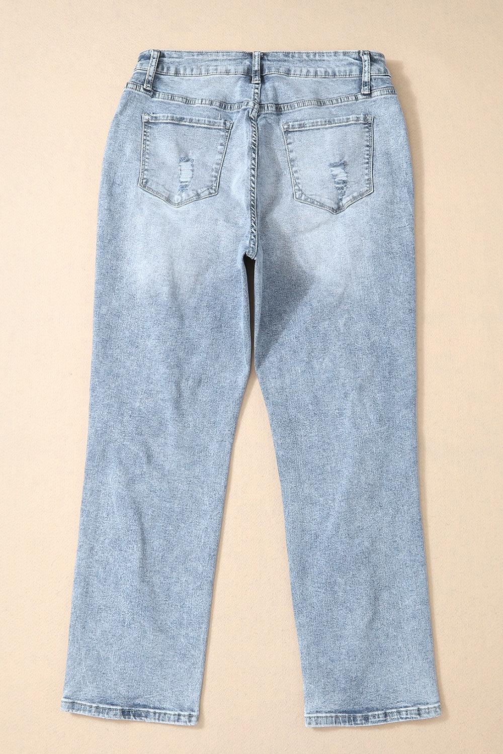 Distressed High Waist Jeans - FASHIONNOUVELLE