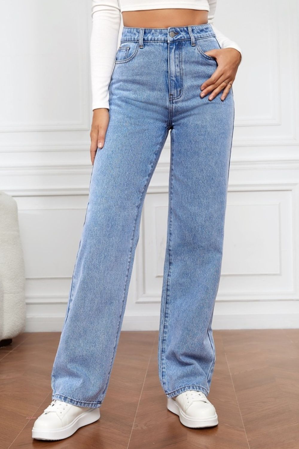 High Waist Straight Jeans - FASHIONNOUVELLE