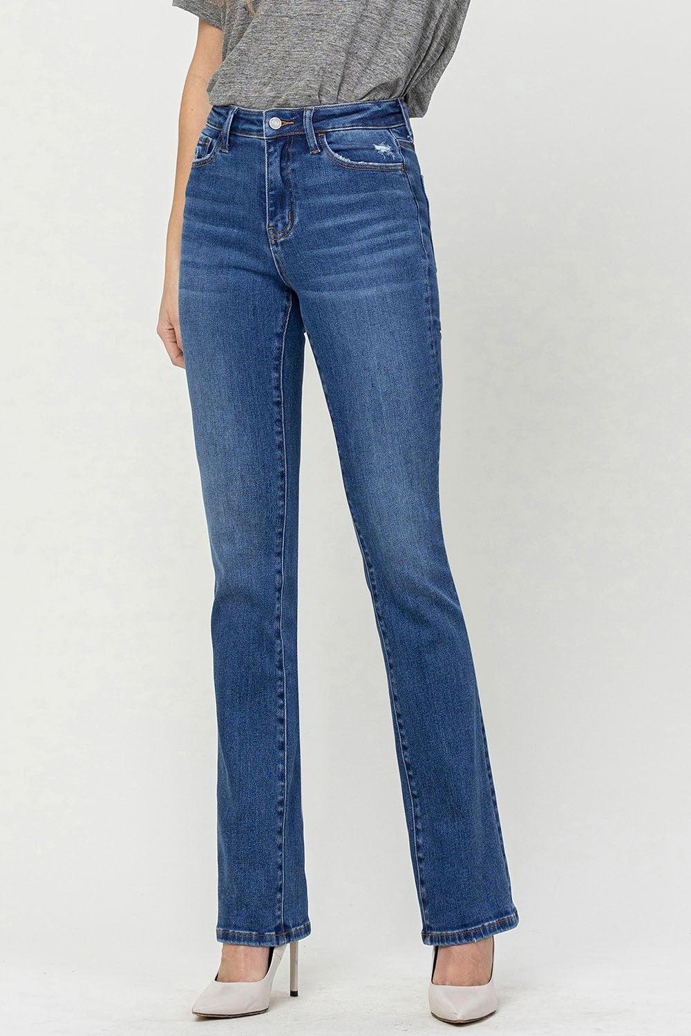 Vervet by Flying Monkey High Waist Bootcut Jeans - FASHIONNOUVELLE