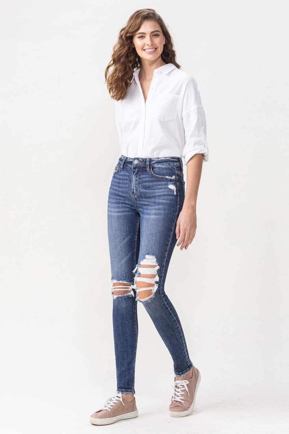 Lovervet Hayden Full Size High Rise Skinny - FASHIONNOUVELLE