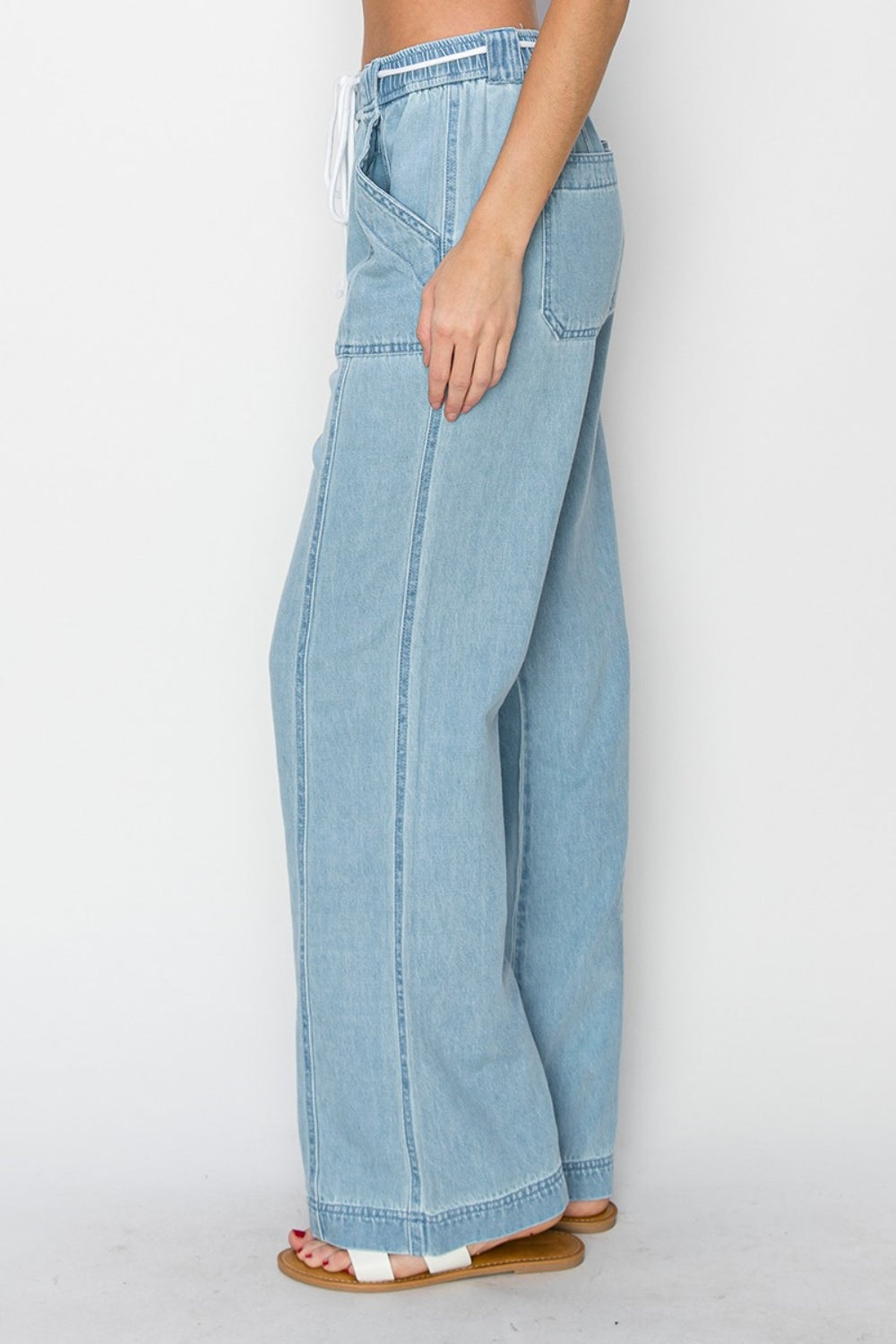 RISEN High Rise Straight Jeans - FASHIONNOUVELLE